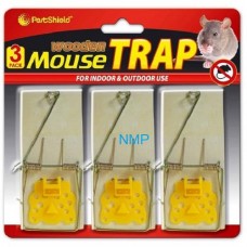 PestShield Mouse traps 3 Pack cheese Wood